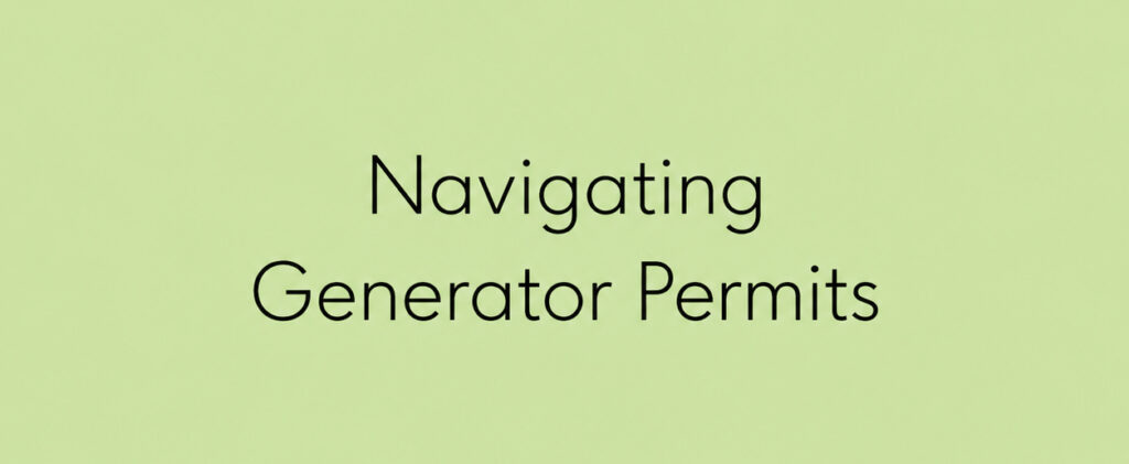 navigaating generator permits