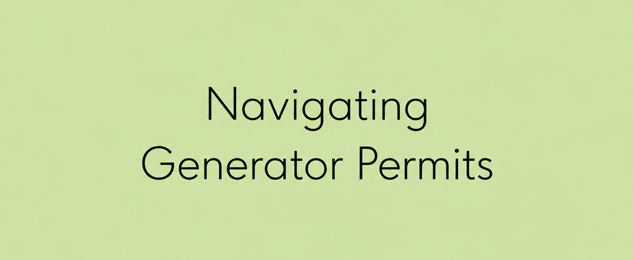 navigaating generator permits